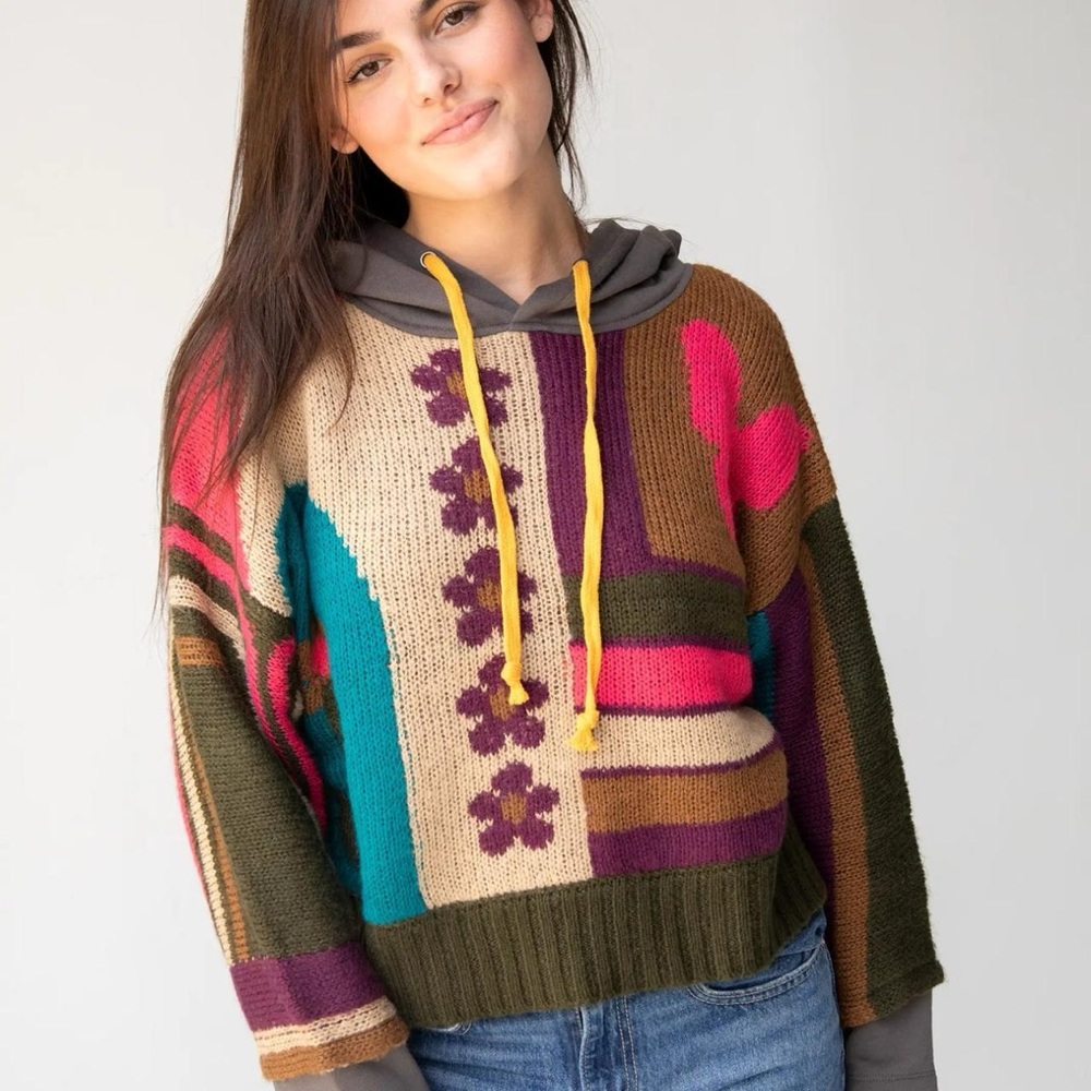 NWT Dreamer Jacquard Knit Sweater - S/M